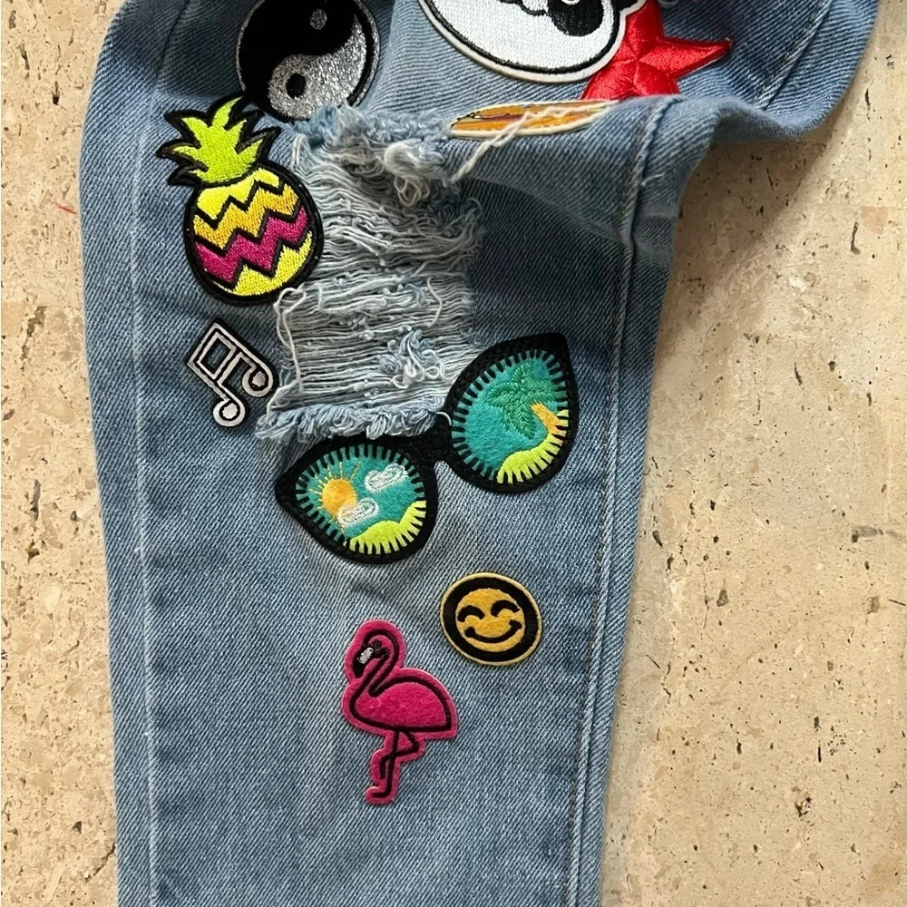 Curtain Call Costume Girl’s Medium (9-10) Patched Overalls